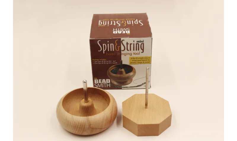 Molinillo  de Madera para enfilar abalorio / Herramientas bisutería