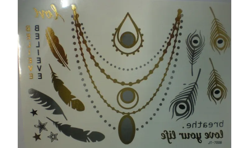 Plancha tatuajes 21*15 / Accesorios bisutería