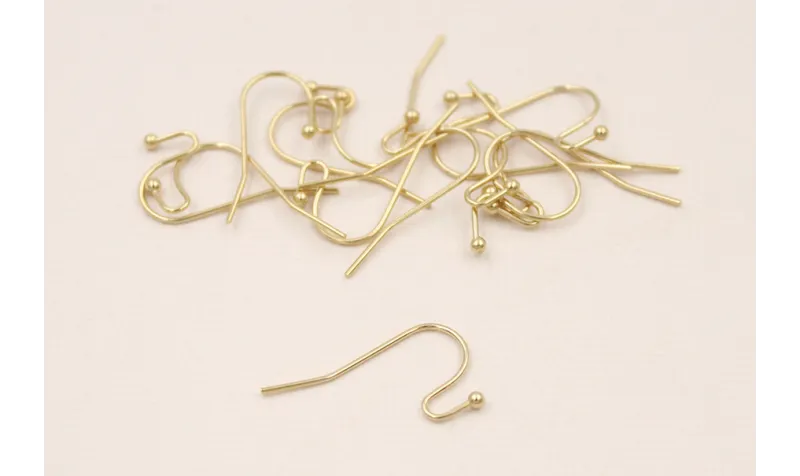 Pendiente gancho 22*12*7mm Baño Oro 18K -3 micras Pendiente gancho 22*12*7mm Baño Oro 18K -3 micras