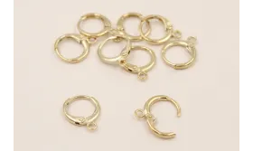 Cierre Aro 13mm diámetro Baño Oro 18K-3 micras / Cierres de Baño Oro 3 Micras 18K