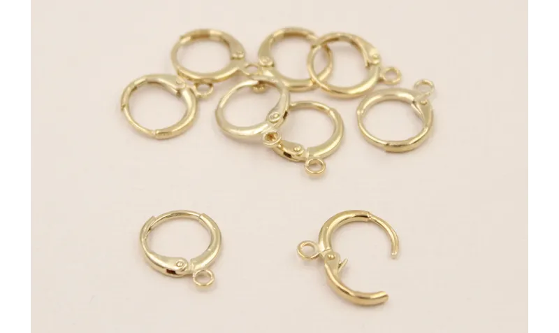 Cierre Aro 13mm diámetro Baño Oro 18K-3 micras / Cierres de Baño Oro 3 Micras 18K