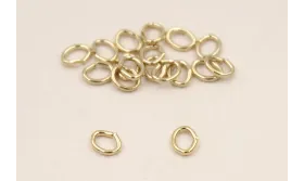 Arandela Oval 4*2,8*0,7 Baño Oro 18K y 3 micras / Arandelas de Baño Oro 3 Micras 18K