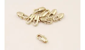 Mosquetón 10*4mm longitud Baño Oro 18K y 3 micras / Cierres de Baño Oro 3 Micras 18K