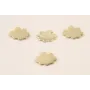 Pieza Nube aranderas atrás 16*11*1mm Baño Oro 18K / Cuentas Metálicas de Baño Oro 3 Micras 18K