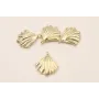 Colgante Almeja 16*14*2 Baño Oro 18K 3 micras / Cuentas Metálicas de Baño Oro 3 Micras 18K