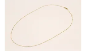 Collar microbola 445*1mm  Baño Oro  / Bases de Collares de Baño Oro 3 Micras 18K