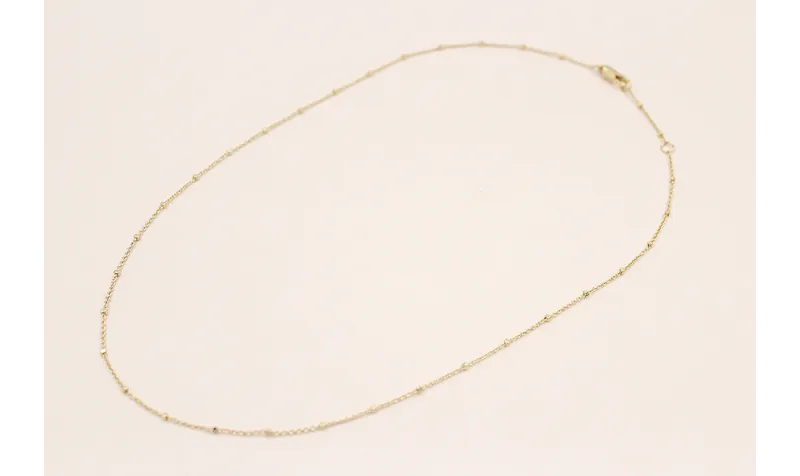 Collar microbola 445*1mm  Baño Oro  / Bases de Collares de Baño Oro 3 Micras 18K