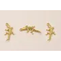 Golgante Lagarto 25*11mm Baño Oro 3micras 18 K / Cuentas Metálicas de Baño Oro 3 Micras 18K