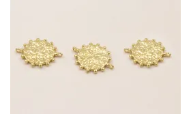 Entrepieza estriada 20*15mm Baño Oro 3Micras 18K / Cuentas Metálicas de Baño Oro 3 Micras 18K