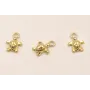Colgante Tortuga 14*10*4mm Baño Oro 3 Micras 18K / Cuentas Metálicas de Baño Oro 3 Micras 18K