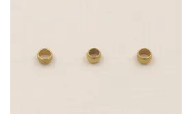 Entrepieza Bola 2mm interior Baño Oro 3 micras 18K / Cuentas Metálicas de Baño Oro 3 Micras 18K