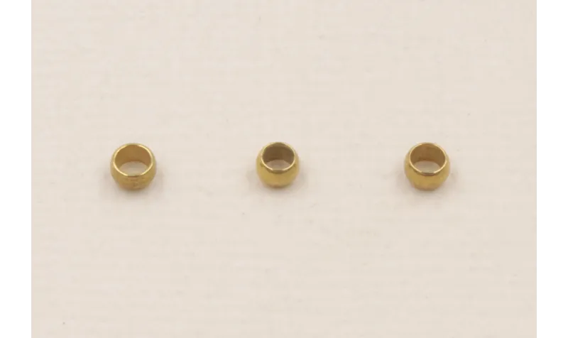 Entrepieza Bola 2mm interior Baño Oro 3 micras 18K / Cuentas Metálicas de Baño Oro 3 Micras 18K