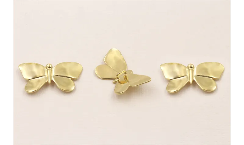 Colgante Mariposa anilla 30*16mm Baño Oro 3M18K / Cuentas Metálicas de Baño Oro 3 Micras 18K