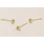 Perno con bolita de 3mm Baño Oro 3 Micras 18K / Base Pendientes 