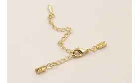 Cierre Completo 70mm cadena Baño Oro 3M 18K / Cierres de Baño Oro 3 Micras 18K