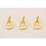 Colgante letra A 10mm Baño Oro 18K, 3Micras / Cuentas Metálicas de Baño Oro 3 Micras 18K