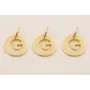 Colgante letra G 10mm Baño Oro 18K, 3Micras / Cuentas Metálicas de Baño Oro 3 Micras 18K