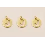 Colgante letra J 10mm Baño Oro 18K, 3Micras / Cuentas Metálicas de Baño Oro 3 Micras 18K