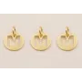 Colgante letra M 10mm Baño Oro 18K, 3Micras / Cuentas Metálicas de Baño Oro 3 Micras 18K