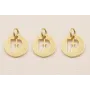 Colgante letra P 10mm Baño Oro 18K, 3Micras / Cuentas Metálicas de Baño Oro 3 Micras 18K