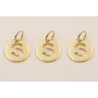 Colgante letra S 10mm Baño Oro 18K, 3Micras / Cuentas Metálicas de Baño Oro 3 Micras 18K