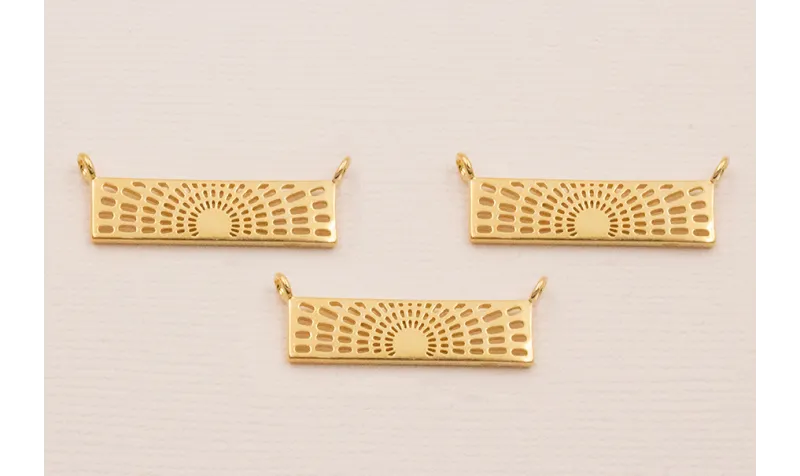 Colgante Sol labarado 24*3  Baño ORO 3M 24K