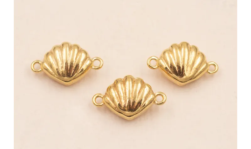 Entrepieza Concha 12*7mm Baño ORO 18K 3 Micras