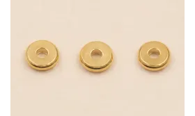 Disco Plano 5mm y 2mm interior Baño ORO 18K 3M / Cuentas Metálicas de Baño Oro 3 Micras 18K