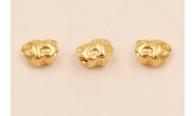 Pieza Irregular 6*5*4mm  Baño Oro 18K 3Micras / Cuentas Metálicas de Baño Oro 3 Micras 18K