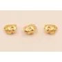 Pieza Irregular 6*5*4mm  Baño Oro 18K 3Micras / Cuentas Metálicas de Baño Oro 3 Micras 18K