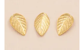 Pétalo 14*8mm Baño Oro 18K 3Micras / Cuentas Metálicas de Baño Oro 3 Micras 18K