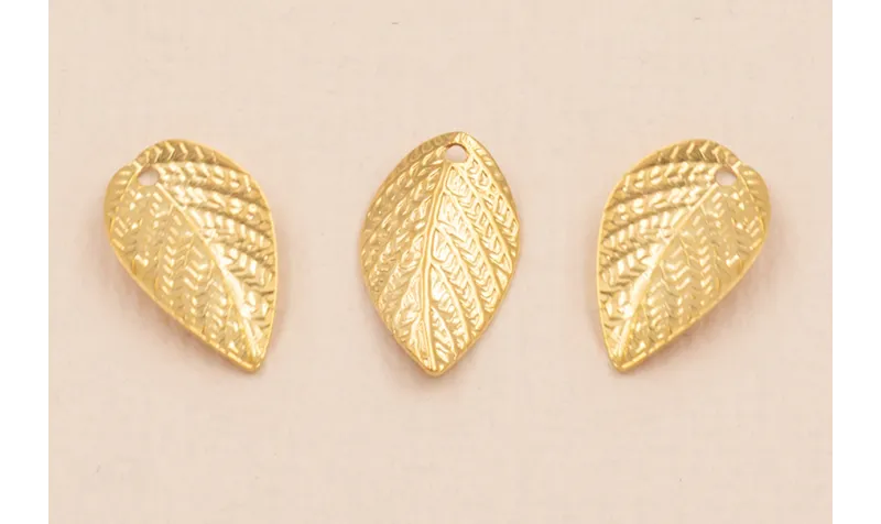 Pétalo 14*8mm Baño Oro 18K 3Micras / Cuentas Metálicas de Baño Oro 3 Micras 18K