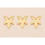 Hoja 5 pétalos 15*11mm Oro 18K 3 Micras / Cuentas Metálicas de Baño Oro 3 Micras 18K