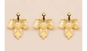 Colgante Hoja 13*12mm Baño Oro 18K 3 Micras / Cuentas Metálicas de Baño Oro 3 Micras 18K