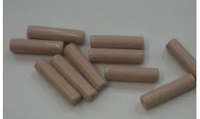 Tubo cristal Esmaltado 18*5mm Rosa viejo /Cuentas de  Cristal 