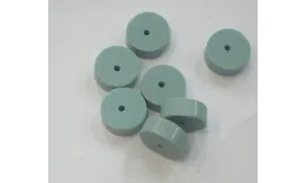 Pastilla esmaltada 10*4 Turquesa /Cuentas de  Cristal 