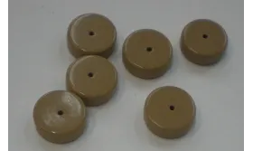 Pastilla esmaltada 11*4 Marrón /Cuentas de  Cristal 