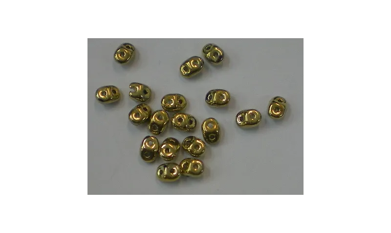 Gramo Superduo 2,5*5 Oro: 14ud/gramo /Cuentas de  Cristal 