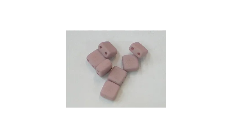 Tila 6*6mm Opaco Silk Malva /Cuentas de  Cristal 