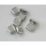 Tila 6*6mm Plata /Cuentas de  Cristal 