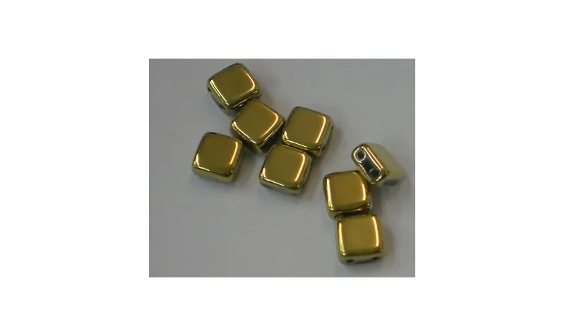Tila 6*6mm Oro /Cuentas de  Cristal 