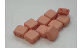 Tila 6*6mm Opaco Silk Rosa /Cuentas de  Cristal 