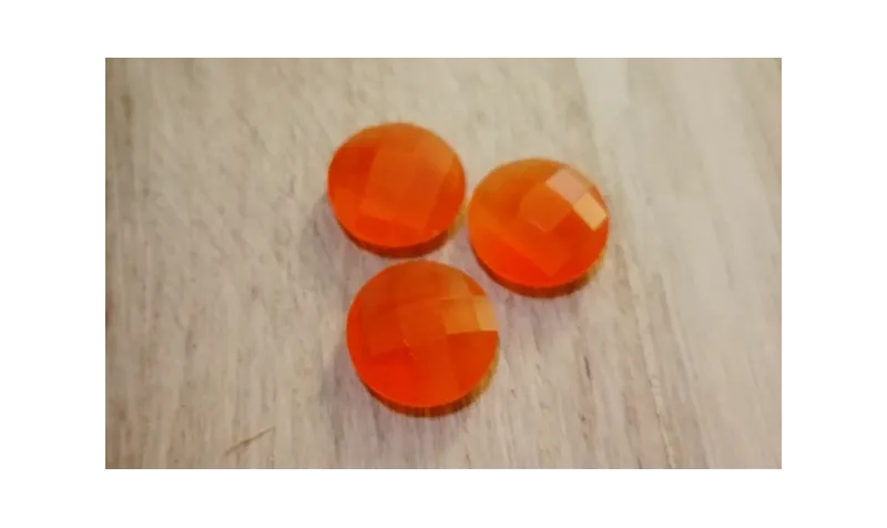 Disco Cristal facetado 11mm Naranja Camel Opal