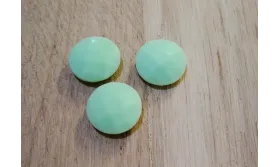 Disco Cristal facetado 11mm Verde opaco /Cuentas de  Cristal 