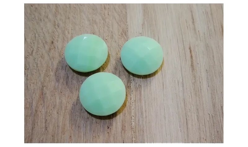 Disco Cristal facetado 11mm Verde opaco /Cuentas de  Cristal 