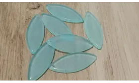 Ovalo Cristal africano 12*30 mm Verde /Cuentas de  Cristal 