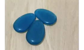 Lámina Irregular cristal africado 30*20mm Azul /Cuentas de  Cristal 