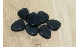 Gota triangular 22*18mm Gris /Cuentas de  Cristal 