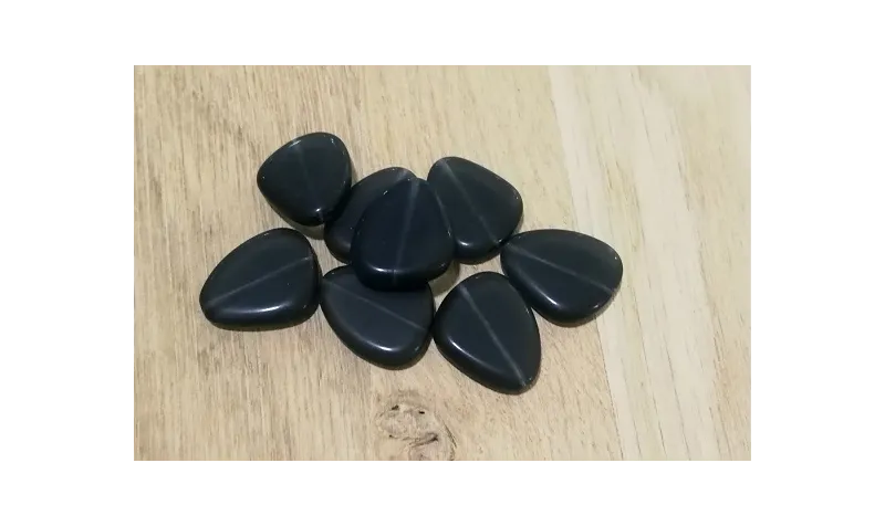 Gota triangular 22*18mm Gris /Cuentas de  Cristal 