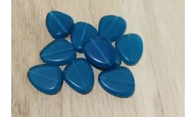 Gota triangular 22*18mm Azul /Cuentas de  Cristal 